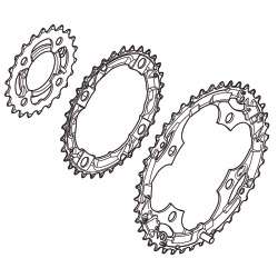 Shimano Plateau Acera FC-M361 22 dents ave protège-chaîne noir