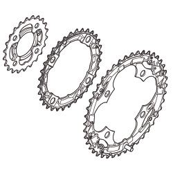 Shimano Plateau Acera FC-M361 42 dents pour protège-chaîne noir