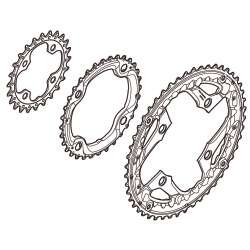 Shimano Plateau Deore LX FC-T551 24 dents AE