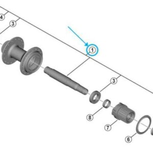 Shimano Axe complet FH-MT410-B