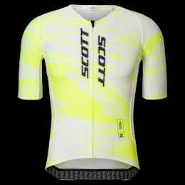 SCOTT Maillot à manches courtes homme SCOTT RC Ultd Aero – jaune/blanc